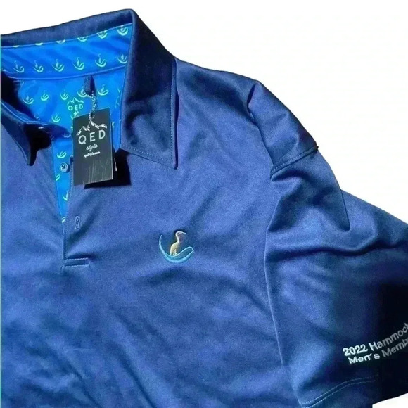 QED Style Shirt Men's Short Sleeve Golf Blue  XLarge NWT - Picture 4 of 6